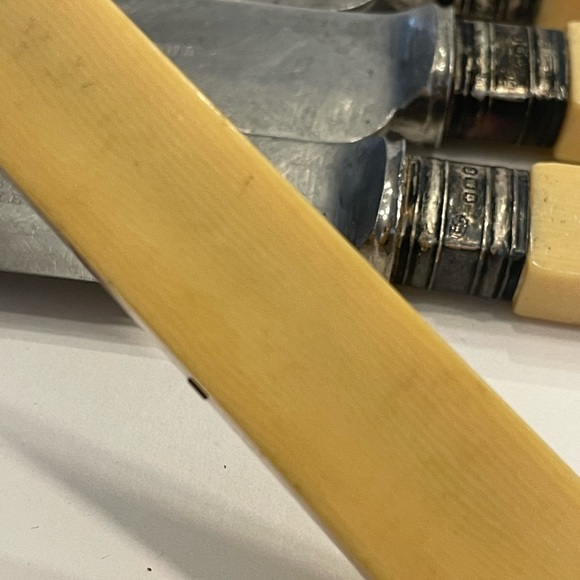 Antique S. Williamson & Sons Silversmiths - 8 Knife Set - c 1895 - Picture 6 of 11